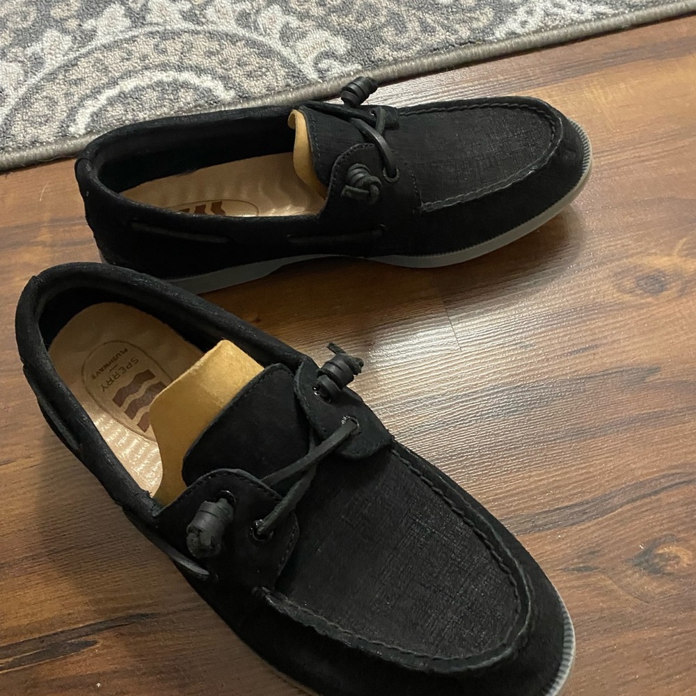 Sperry Black Moccasin-Style Flats Slip-On